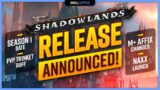 Shadowlands Season 1 Date, PvP Trinket Buff, M+ Affix Changes, Naxx Release Date + MORE!