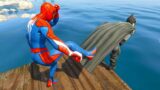 GTA V Water Ragdolls SPIDERMAN VS BATMAN (GTA 5 Superhero Battle Funny Moments, Euphoria Physics)
