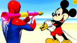 GTA 5 Crazy Ragdolls RED SPIDERMAN VS MIKEY MOUSE (GTA V Euphoria Physics, Funny Fails & Jump/Fail)