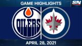 NHL Game Highlights | Oilers vs. Jets – Apr. 28, 2021