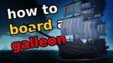 how to board a galleon in the pirate themed video game released in 2018 by rare ltd