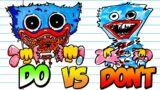 DOs & DONT's Amazing Among Us and Huggy Wuggy Drawing Compilation in One Minute Challenge !