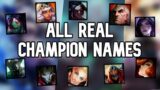 All Real Champions Names – League of Legends