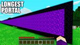 What happen if you BUILD this LONGEST NETHER PORTAL in Minecraft ? LARGE DIMENSION !