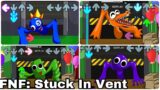 Rainbow Friends Stuck In A Vent Mod | After Rainbow VS Rainbow Friends NEW MOD (FNF Mod)